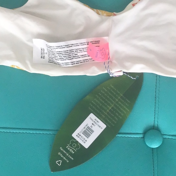 FARM Rio Woodcut Tie Front Bikini Top XL - Picture 5 of 5